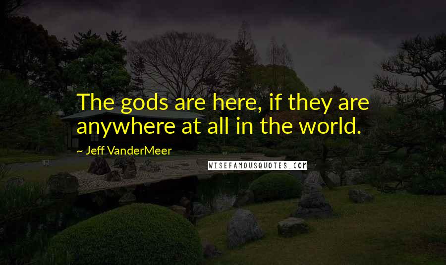 Jeff VanderMeer Quotes: The gods are here, if they are anywhere at all in the world.