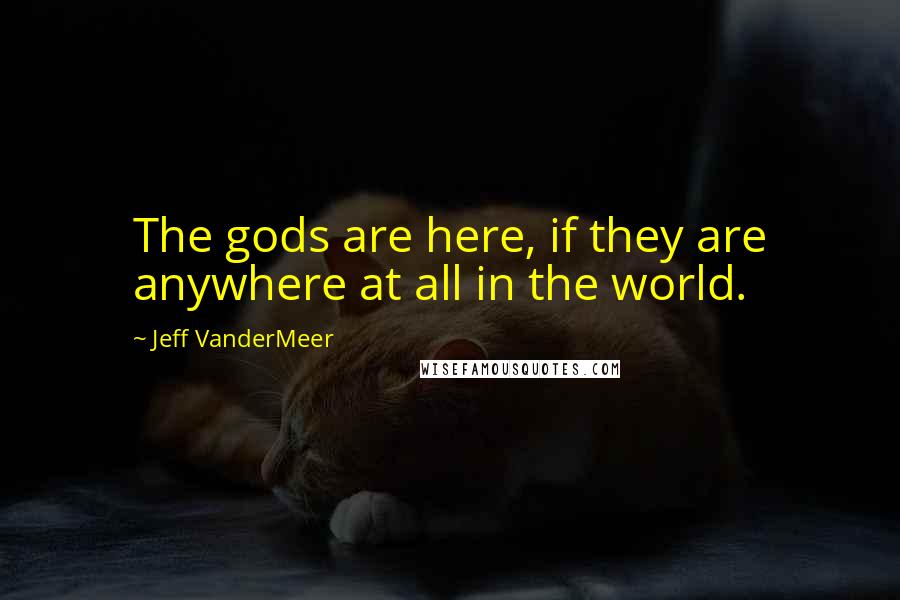 Jeff VanderMeer Quotes: The gods are here, if they are anywhere at all in the world.