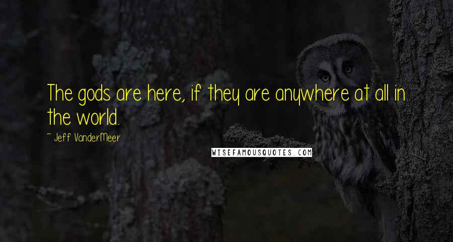 Jeff VanderMeer Quotes: The gods are here, if they are anywhere at all in the world.