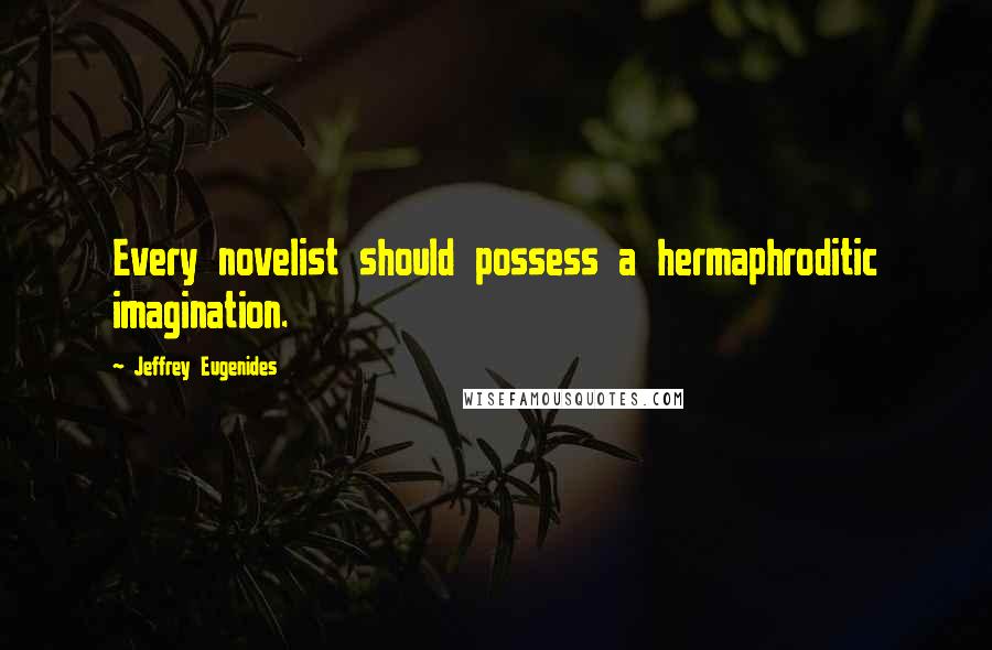 Jeffrey Eugenides Quotes: Every novelist should possess a hermaphroditic imagination.