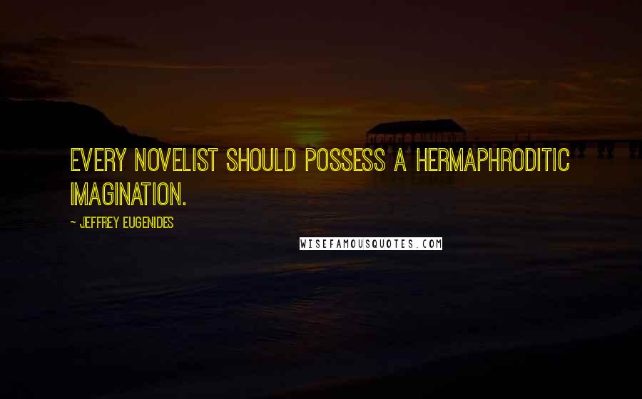 Jeffrey Eugenides Quotes: Every novelist should possess a hermaphroditic imagination.