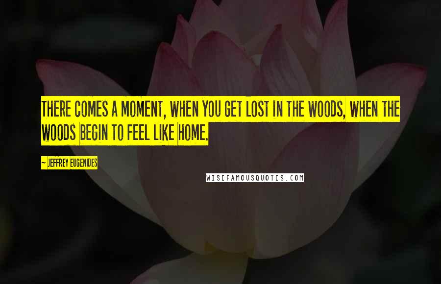 Jeffrey Eugenides Quotes: There comes a moment, when you get lost in the woods, when the woods begin to feel like home.