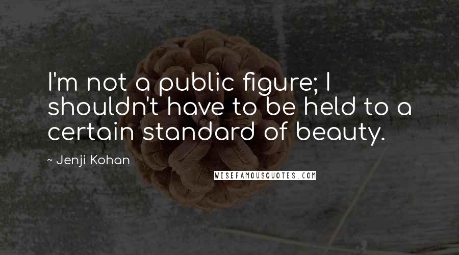 Jenji Kohan Quotes: I'm not a public figure; I shouldn't have to be held to a certain standard of beauty.