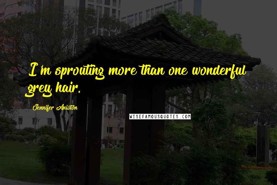 Jennifer Aniston Quotes: I'm sprouting more than one wonderful grey hair.