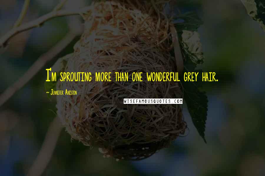 Jennifer Aniston Quotes: I'm sprouting more than one wonderful grey hair.