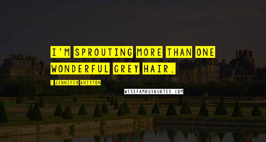 Jennifer Aniston Quotes: I'm sprouting more than one wonderful grey hair.