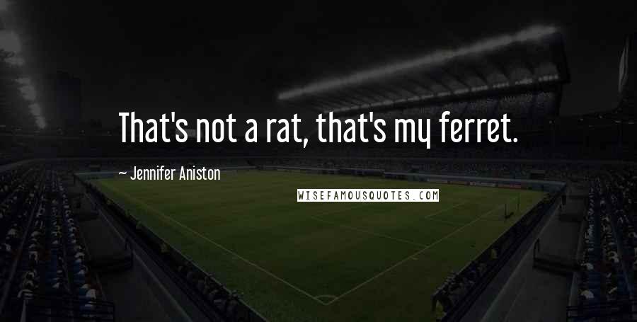 Jennifer Aniston Quotes: That's not a rat, that's my ferret.