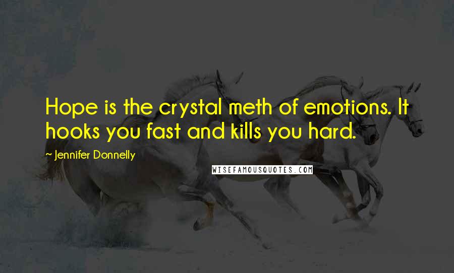 Jennifer Donnelly Quotes: Hope is the crystal meth of emotions. It hooks you fast and kills you hard.