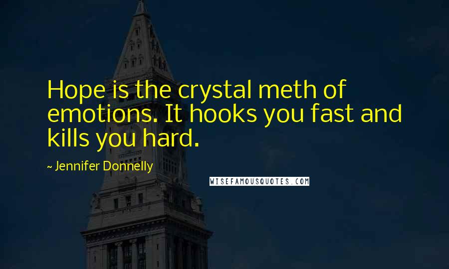 Jennifer Donnelly Quotes: Hope is the crystal meth of emotions. It hooks you fast and kills you hard.