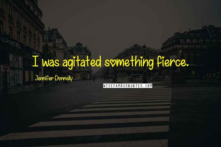 Jennifer Donnelly Quotes: I was agitated something fierce.