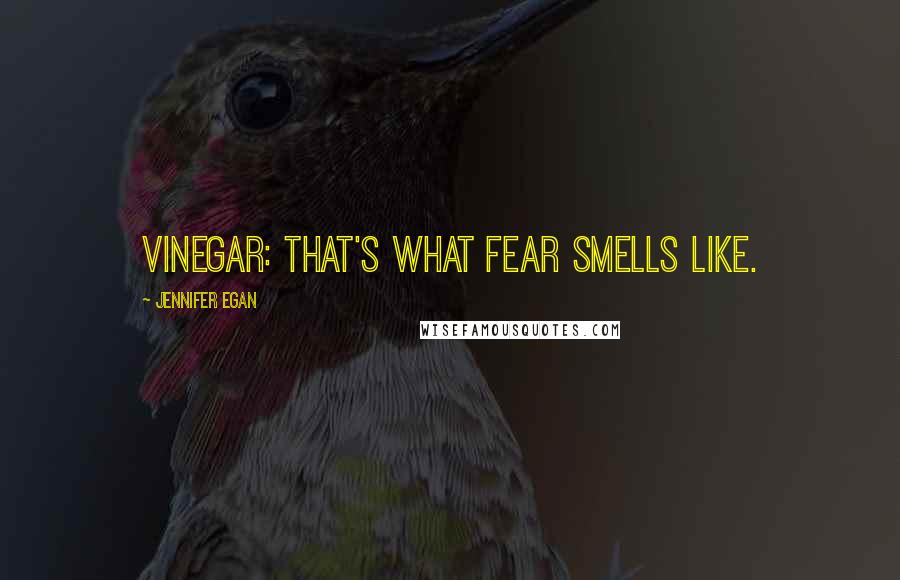 Jennifer Egan Quotes: Vinegar: that's what fear smells like.