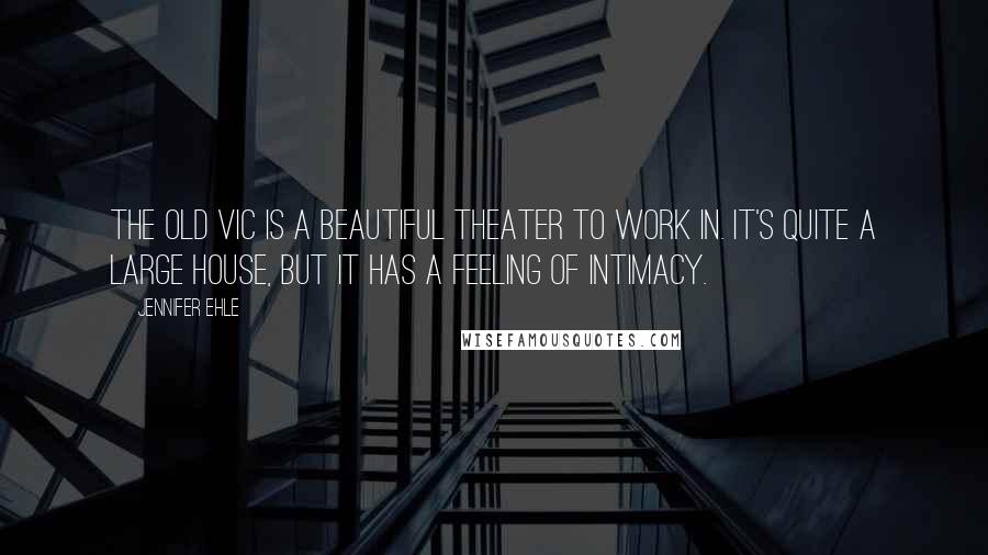 Jennifer Ehle Quotes: The Old Vic is a beautiful theater to work in. It's quite a large house, but it has a feeling of intimacy.