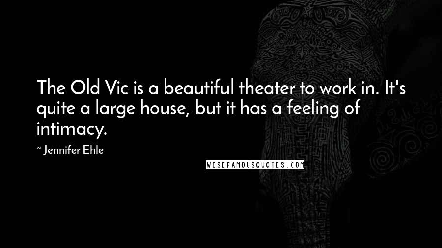 Jennifer Ehle Quotes: The Old Vic is a beautiful theater to work in. It's quite a large house, but it has a feeling of intimacy.