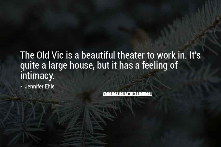 Jennifer Ehle Quotes: The Old Vic is a beautiful theater to work in. It's quite a large house, but it has a feeling of intimacy.