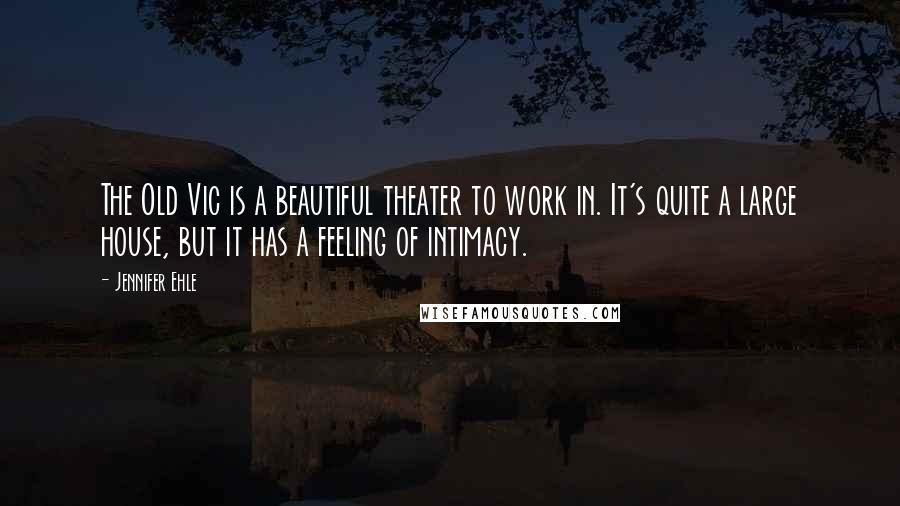 Jennifer Ehle Quotes: The Old Vic is a beautiful theater to work in. It's quite a large house, but it has a feeling of intimacy.