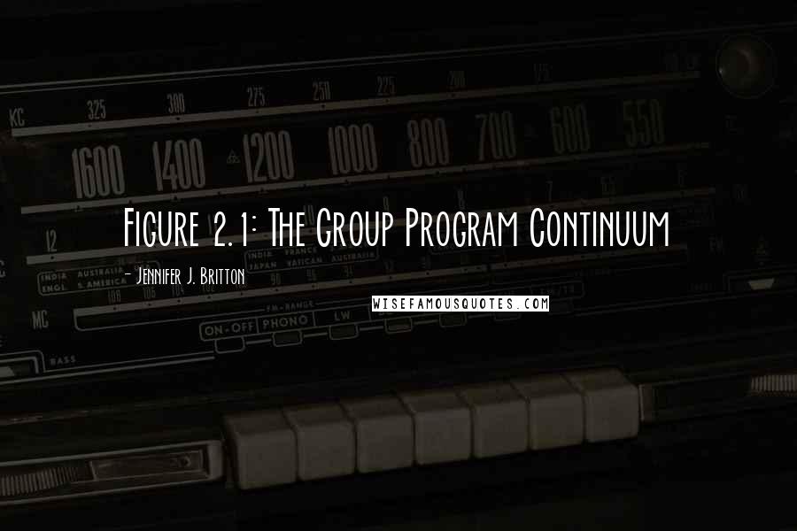 Jennifer J. Britton Quotes: Figure 2.1: The Group Program Continuum