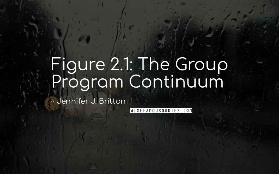 Jennifer J. Britton Quotes: Figure 2.1: The Group Program Continuum