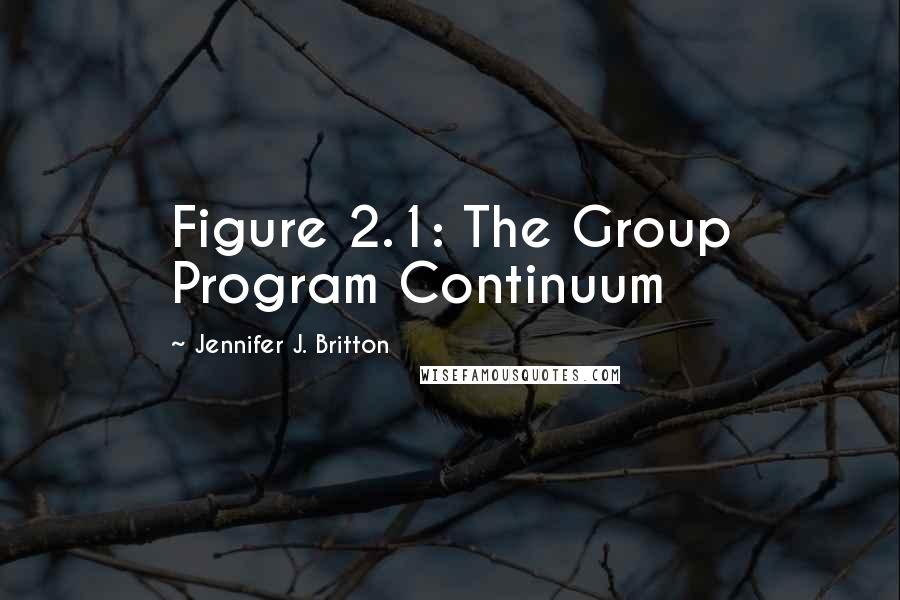 Jennifer J. Britton Quotes: Figure 2.1: The Group Program Continuum