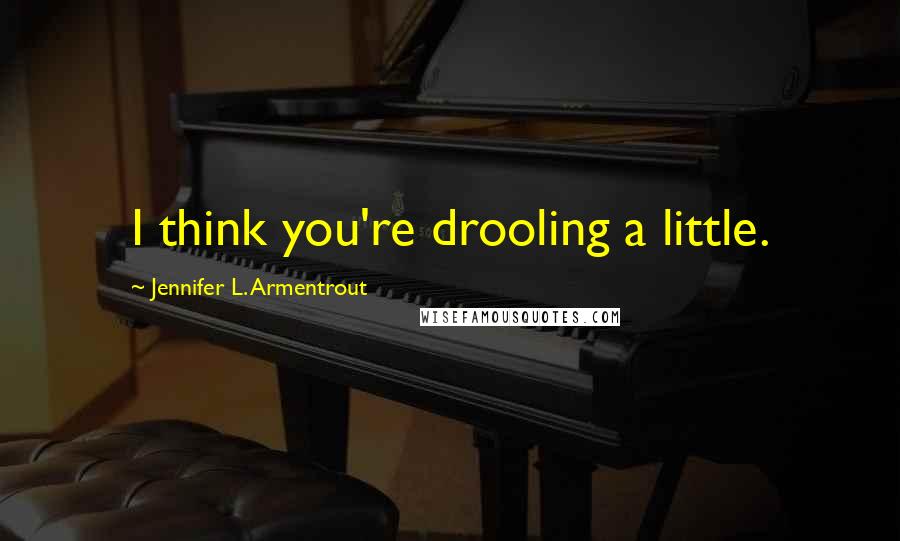 Jennifer L. Armentrout Quotes: I think you're drooling a little.