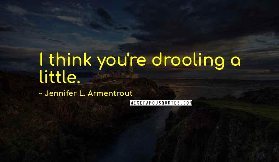 Jennifer L. Armentrout Quotes: I think you're drooling a little.