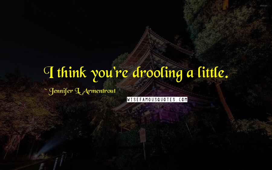 Jennifer L. Armentrout Quotes: I think you're drooling a little.
