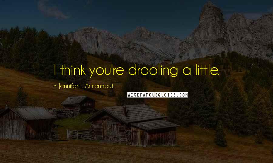 Jennifer L. Armentrout Quotes: I think you're drooling a little.
