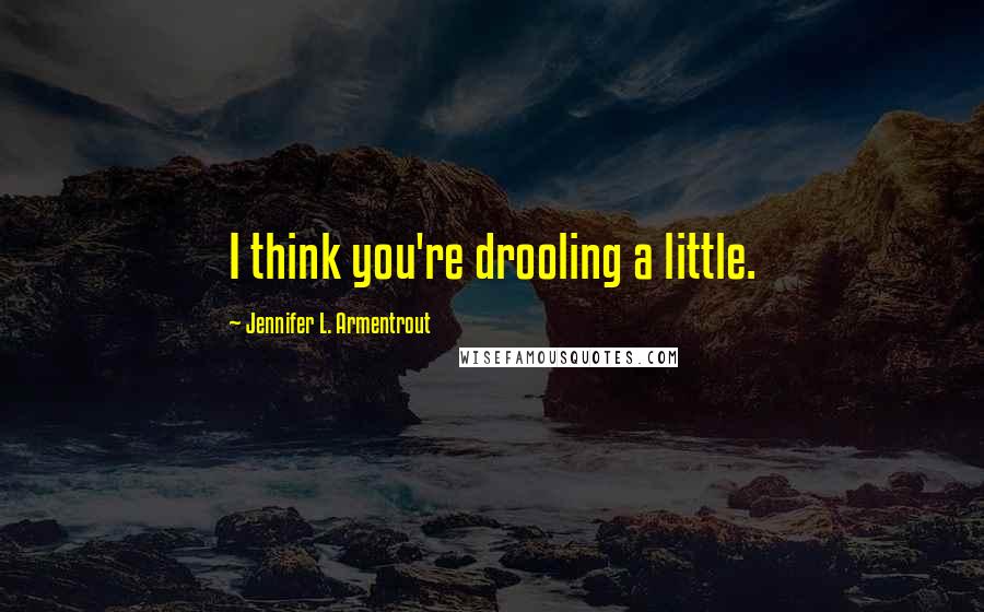 Jennifer L. Armentrout Quotes: I think you're drooling a little.