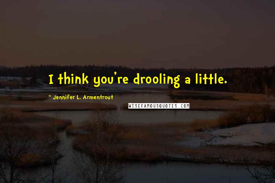Jennifer L. Armentrout Quotes: I think you're drooling a little.
