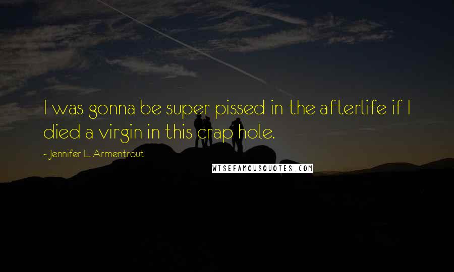 Jennifer L. Armentrout Quotes: I was gonna be super pissed in the afterlife if I died a virgin in this crap hole.