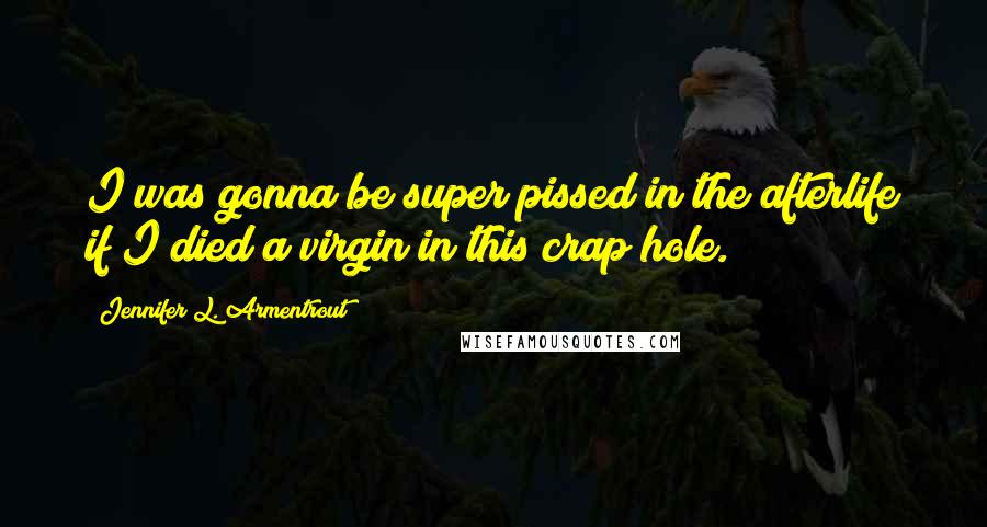 Jennifer L. Armentrout Quotes: I was gonna be super pissed in the afterlife if I died a virgin in this crap hole.