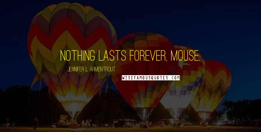 Jennifer L. Armentrout Quotes: Nothing lasts forever, Mouse.