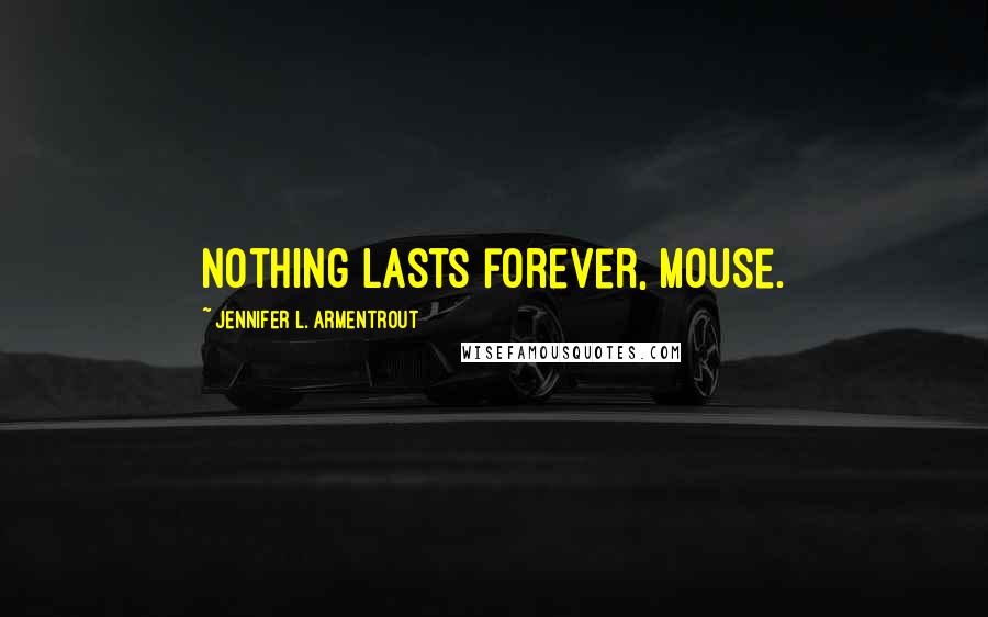 Jennifer L. Armentrout Quotes: Nothing lasts forever, Mouse.