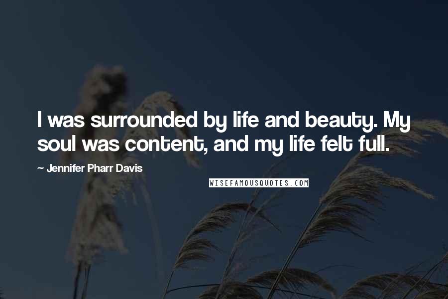 Jennifer Pharr Davis Quotes: I was surrounded by life and beauty. My soul was content, and my life felt full.