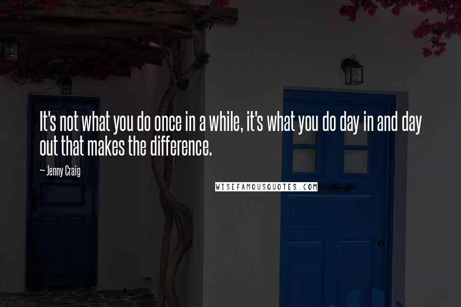 Jenny Craig Quotes: It's not what you do once in a while, it's what you do day in and day out that makes the difference.