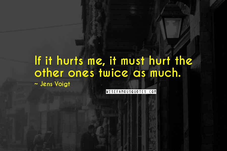 Jens Voigt Quotes: If it hurts me, it must hurt the other ones twice as much.