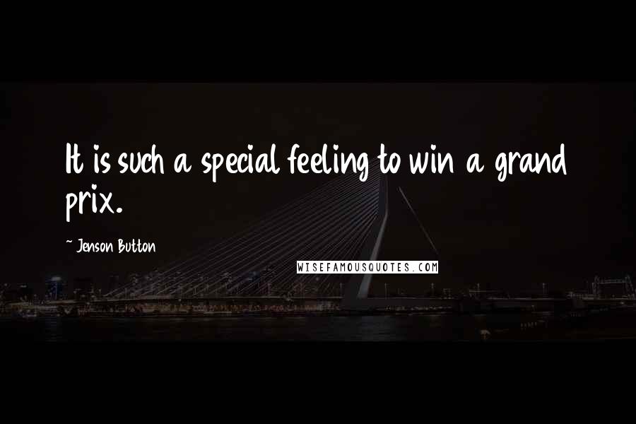 Jenson Button Quotes: It is such a special feeling to win a grand prix.