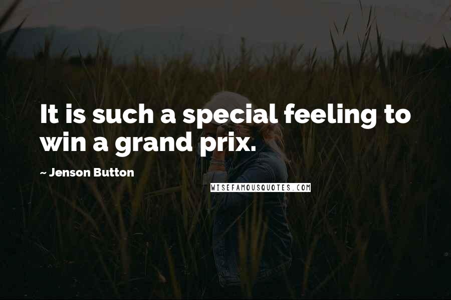 Jenson Button Quotes: It is such a special feeling to win a grand prix.