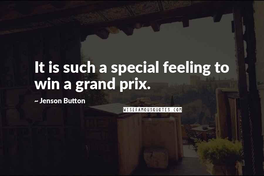 Jenson Button Quotes: It is such a special feeling to win a grand prix.