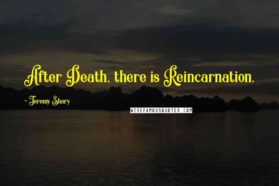 Jeremy Shory Quotes: After Death, there is Reincarnation.