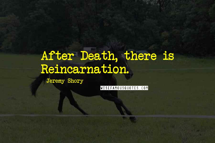Jeremy Shory Quotes: After Death, there is Reincarnation.