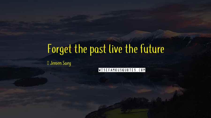 Jeroen Saey Quotes: Forget the past live the future