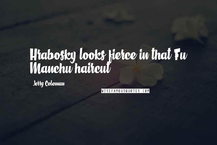Jerry Coleman Quotes: Hrabosky looks fierce in that Fu Manchu haircut.