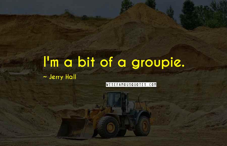 Jerry Hall Quotes: I'm a bit of a groupie.