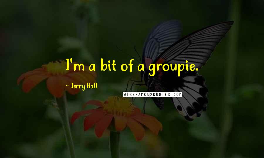 Jerry Hall Quotes: I'm a bit of a groupie.