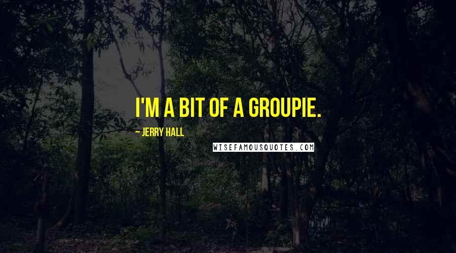 Jerry Hall Quotes: I'm a bit of a groupie.