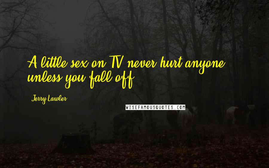 Jerry Lawler Quotes: A little sex on TV never hurt anyone ... unless you fall off!