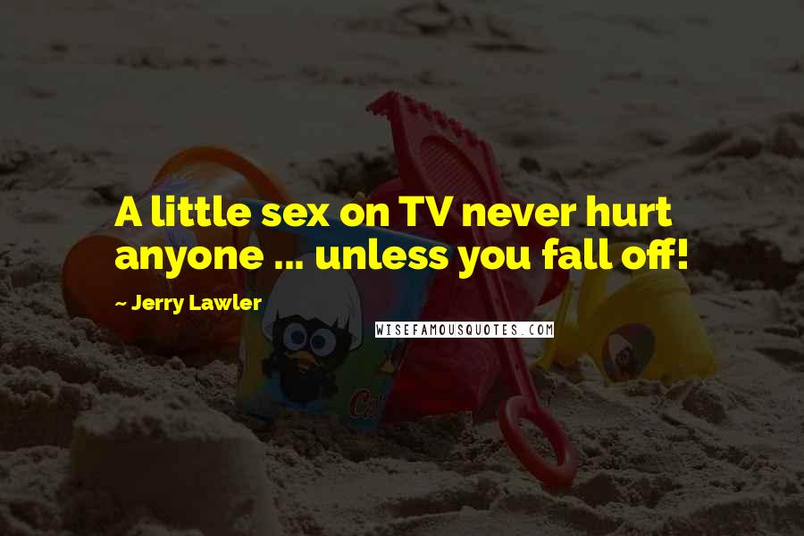 Jerry Lawler Quotes: A little sex on TV never hurt anyone ... unless you fall off!