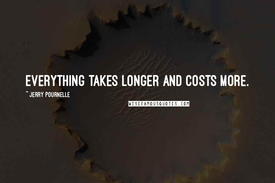 Jerry Pournelle Quotes: Everything takes longer and costs more.