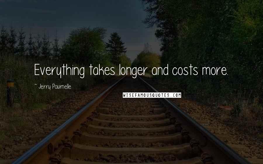 Jerry Pournelle Quotes: Everything takes longer and costs more.