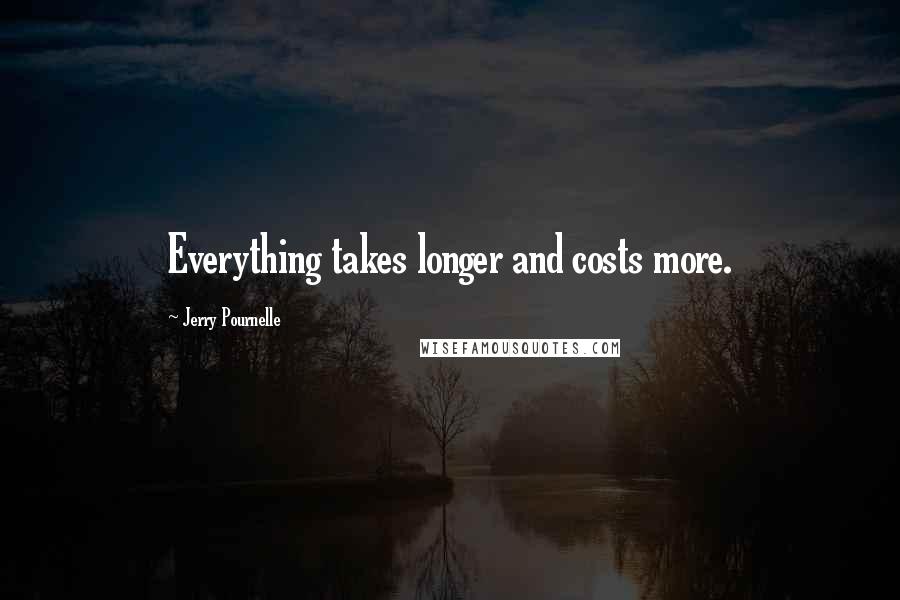 Jerry Pournelle Quotes: Everything takes longer and costs more.